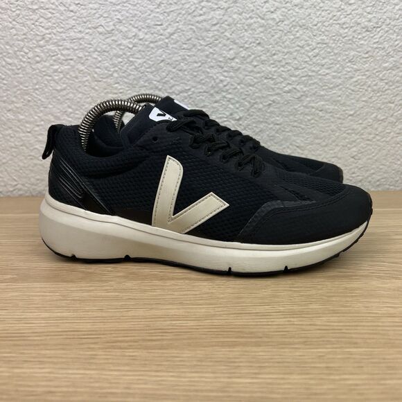 Veja Condor 2 Alveomesh Running Shoes Womens Size 7 Black Pierre Cream Sneakers - Picture 1 of 10